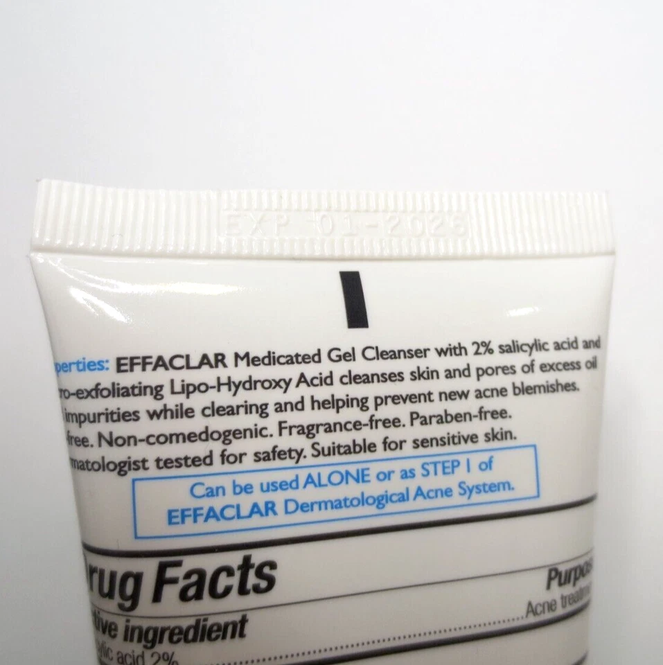 LOTE DE 2 GEL LIMPIADOR MEDICADO LA ROCHE-POSAY EFFACLAR 3,4 OZ Foto 3 de 4