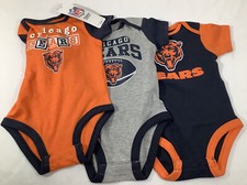 NEW NFL CHICAGO BEARS NEWBORN 3-6M 3 PC BODYSUIT SET