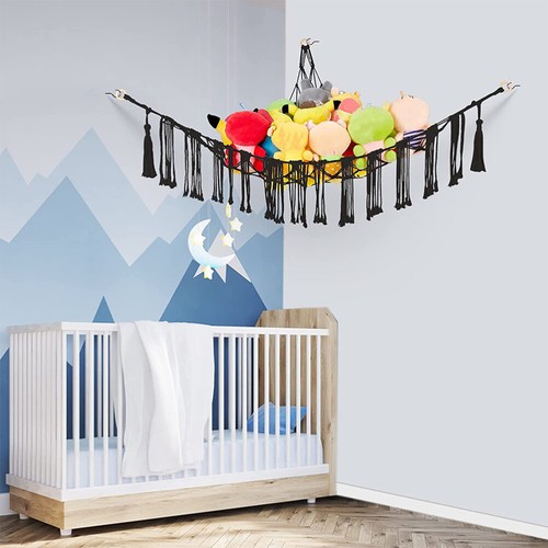 Plush Toys Hammock Corner Wall Hanging Mesh Net Toy Net Organizer Pet Net Holder - Picture 11 of 11