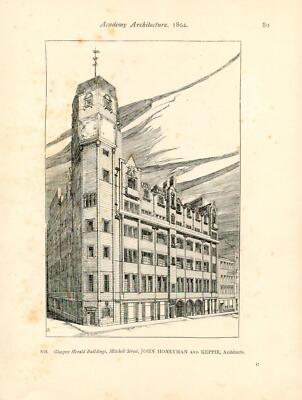 Glasgow Herald Buildings, Mitchell Street, John Honeyman and Keppie, Architects