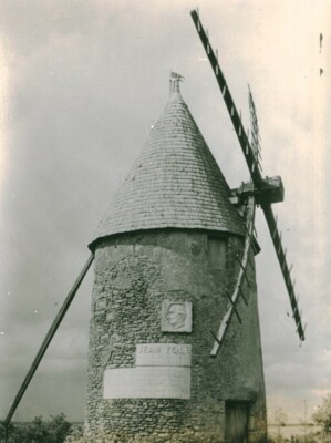 Altes regionales Foto Mühle Jean Yole am Mont des Alouettes 85 Vendée