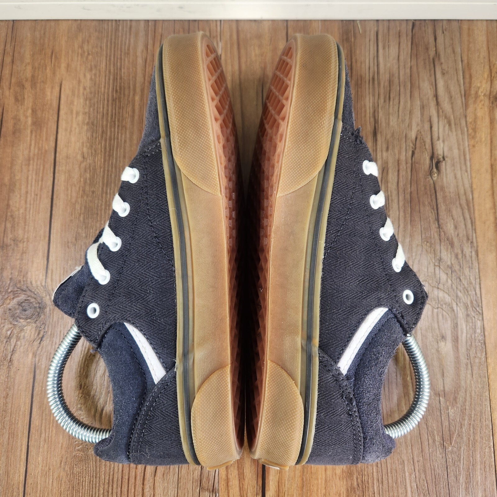 SAOLA Scarpe sneakers basse VANS Seldan Youth taglia 4 blu navy scamosciate tela suola gomma skate