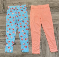 2 Colette Lilly Girls S 7/8 Leggings Pants Jeggings Watermelon Bright