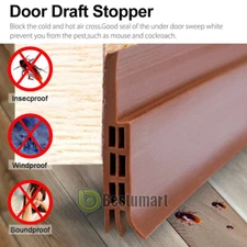Door Bottom Seal Strip Stopper Under Door Draft Soundproof Stopper Adhesive 