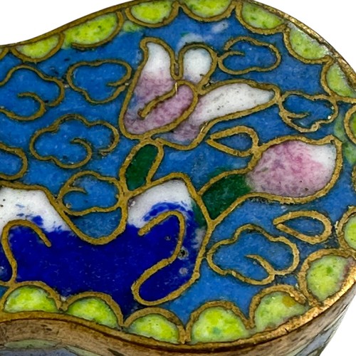 Vintage Chinese Cloisonne Opium Tea Box Double Cylinder Floral - Picture 11 of 16