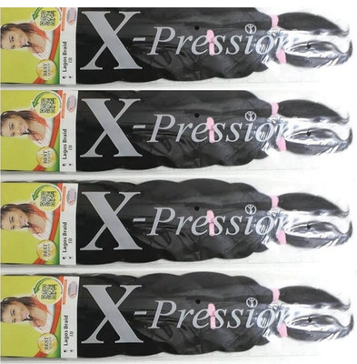 X-Pression Lagos Braid Kunsthaar Haarverlängerung Zöpfe zum Flechten 2in1