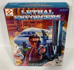 Sega CD Lethal Enforcers Game w/ Big Box & Poster