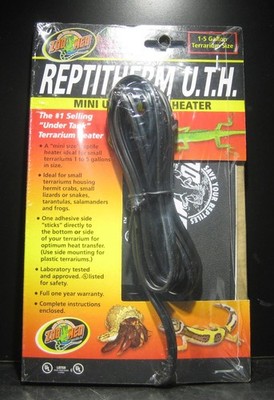 Zoo Med ReptiTherm UTH  Mini Under Tank Heater 1-5 gallon 4''x5'' Terrarium RH-7