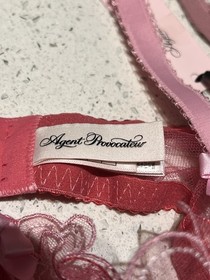 Agent Provocateur Maysie Embroidered Pink Bra 34DD