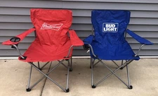 Budweiser and Bud Light Beach Chairs Folding