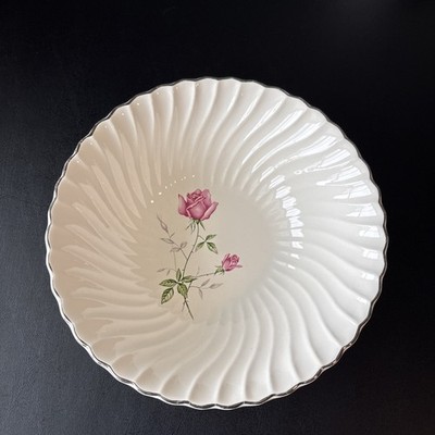 SCIO DORSET PINK ROSE STEM ROUND SERVING BOWL 8 1/2 