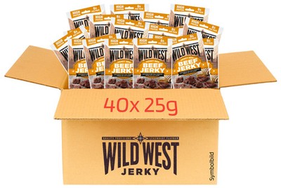 40x 25g Wild West Honey BBQ Beef Jerky 1 kg Set Trockenfleisch (69,99 EUR/KG)