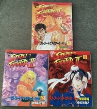 Street Fighter II RYU 3-Volume Set Manga Used, Damage, Color Fading