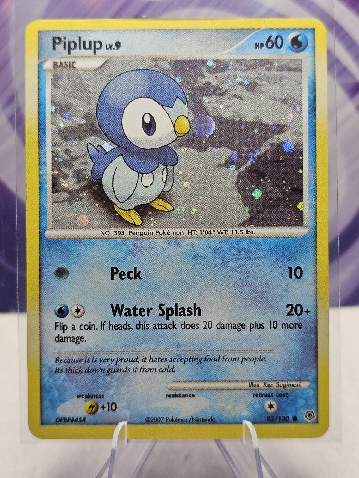 Piplup Holo Promo Card 93/130 Diamond and Pearl Cosmos Holo