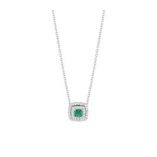 Collana Salvini Bagliori  20108456 Necklace Oro Bianco Diamanti Smeraldo verde