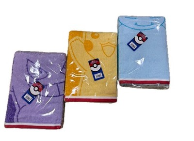 Pokemon Face Towel Set of 3 Pikachu Gengar Ditto