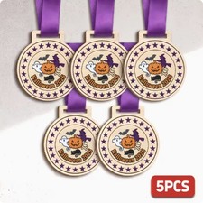 Halloween 2026 Wooden Medal Prize Award Party Games Kids Trick or Treat Gift