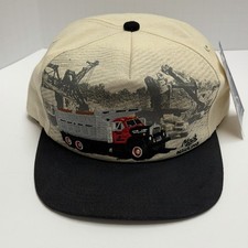 Vintage Mack Truck Hauling Snapback Hat Logging Graphic USA Workwear Dump Truck