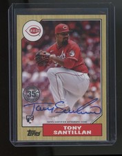 2022 Topps Update Tony Santillan 35th Anniversary Autograph Rookie Card #87BA-TS. rookie card picture
