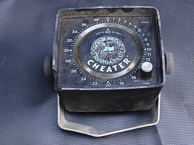 UNTESTED Vtg Aqua Meter AQUA-PROBE TOURNAMENT CHEATER 37400 Depth Finder AS IS