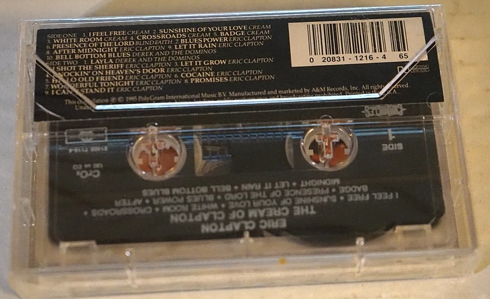 Eric Clapton The Cream Of Clapton New Sealed Cassette Tape 1996 Out Of Print - Image 2 of 3