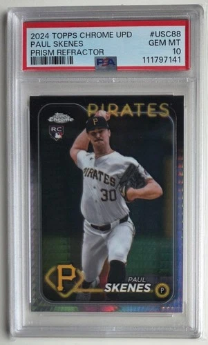 2024 Topps Chrome Update  - Paul Skenes #USC88 Prism Refractor (RC) PSA 10