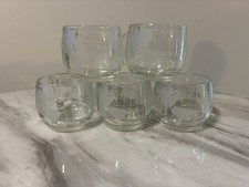 Vintage 1970s Nestlé Nescafé World Map Glasses Set of 5 Globe Frosted Promo