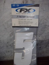 7" Factory Effex Factory Numbers "5" White [3 Pack] 08-90095