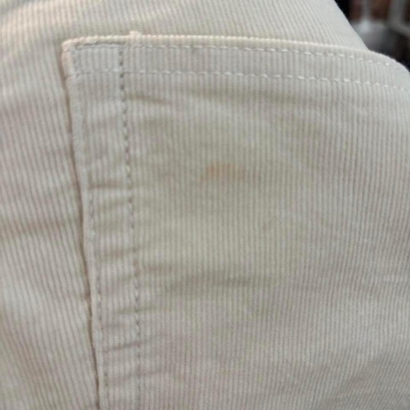J.Crew Cream High Rise Corduroy Slim Straight Pants Size 33 Cream Off White thumbnail 7