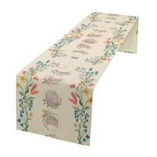 Floral Moon Phase Table Runner,Pink Watercolor Spring 13x70in Sun Moon-6