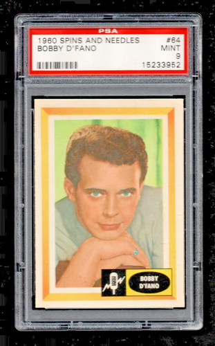 1960 Fleer Spins and Needles #64 Bobby D'Fano PSA 9
