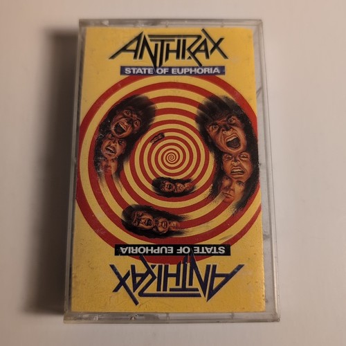Vintage 1988 Anthrax State of Euphoria Thrash Metal Cassette MEGAFORCE - Picture 6 of 11