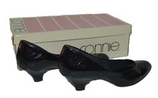 CONNIE Simmer Black Patent PUMP SHOES 4 1/2 Medium