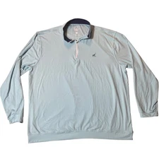Proud 90 Golf Quarter Zip Pullover Men's 3X Light Blue Dog Logo Performance