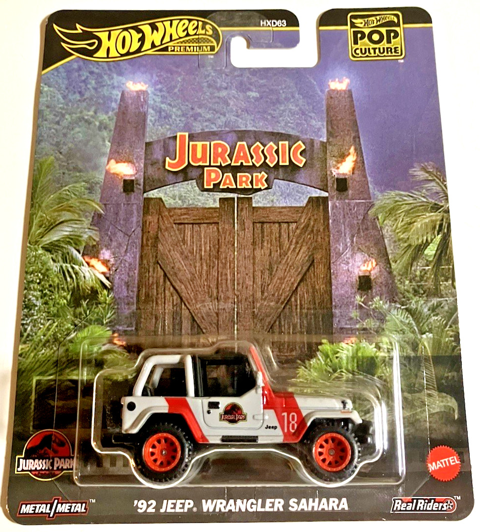 Hot Wheels Premium ~ 2025 ~ JURASSIC PARK ~1:64~ JEEP WRANGLER~ POP CULTURE ~NEW thumbnail 4