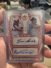 Tim Raines/ Vladimir Guerrero 2024 Leaf Trinity Red Dual Auto /10 #DA-32