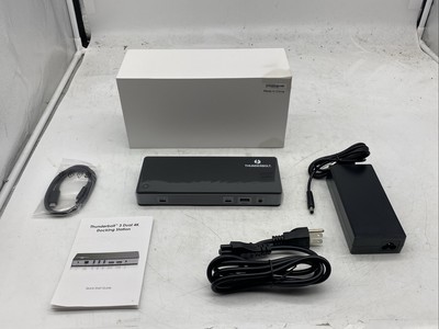 Thunderbolt 3 Dual 4K Docking Station 130W Charging USB-C USB3.1 USB3.0 RJ45