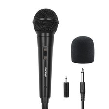 Handheld Wired Microphone, Cardioid Dynamic Vocal Mic with 13ft Cable and ON/...