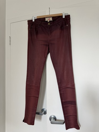 Current/ Elliott Lamb Leather Ankle Skinny Fig color. Size 30