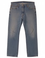 LEVI'S Mens 751 Straight Jeans W34 L28 Blue Cotton DK02