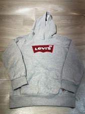 Levi  s Hoodie Boys YOUTH M Gray Logo Pullover EUC