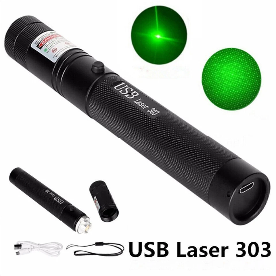 5000M USB Rot starker Laserpointer Outdoor-Lazer-Taschenlampe wiederaufladbar DE - Bild 2 von 4