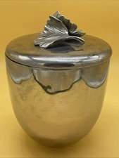 Michael Aram Gingko Ice Bucket Silver Tone Signed 9” Tall!