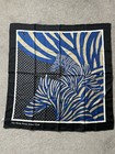 NWT The Hong Kong Jockey Club Luxury Silk Stripe Horse Checks Scarf 33” x 33” — photo 1