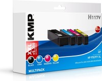 KMP Multipack H117V 4Er Pack Schwarz, Gelb, Cyan, Magenta Tintenpatrone