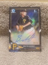 2018 1st Bowman Chrome Braxton Ashcraft Black...