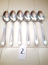 DDR Smalcalda  Besteck 264*  6 Kaffeelöffel / Teelöffel   14 cm  Ähre /Kornähre