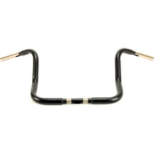 KST Kustoms Satin Black 1 1/4" SS Six Bend Kicker 12" Rise Handlebar - 458999S