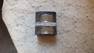 Tajana Gepard Serviettenringe x 2 Südafrika Handarbeit - versilbert - Set 2