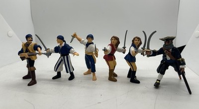 Papo Pirate Figure Lot Of 6 / 1999 & 2004